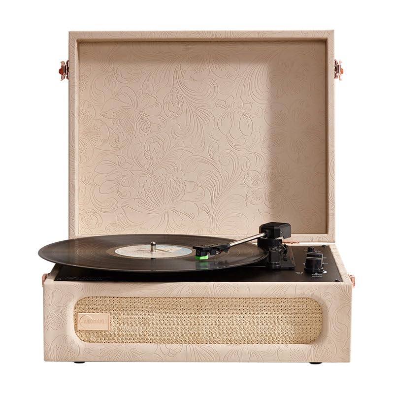 Arkrocket Coryphaeus Vinyl Record Player 3-Speed Bluetooth Input and Output Built-in Spea…