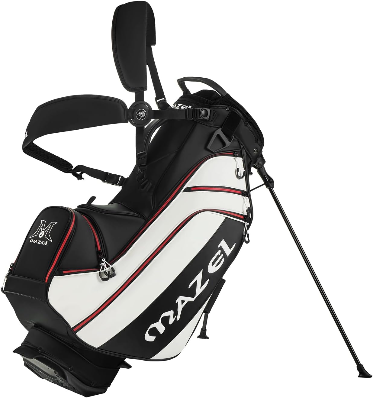 MAZEL 14Way Golf Stand Bag with Rain Hood Leather