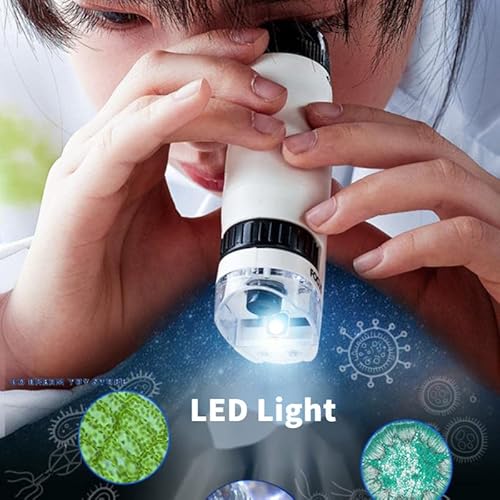 Kit de microscópio portátil laboratório led luz 60x-120x microscopio cirurgico escola em casa ciênci