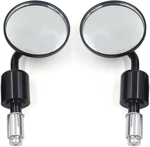 Miniatura 2 de Espejos de extremo de barra de mango CNC de motocicleta 3 "redondo 78" para Yamaha Suzuki