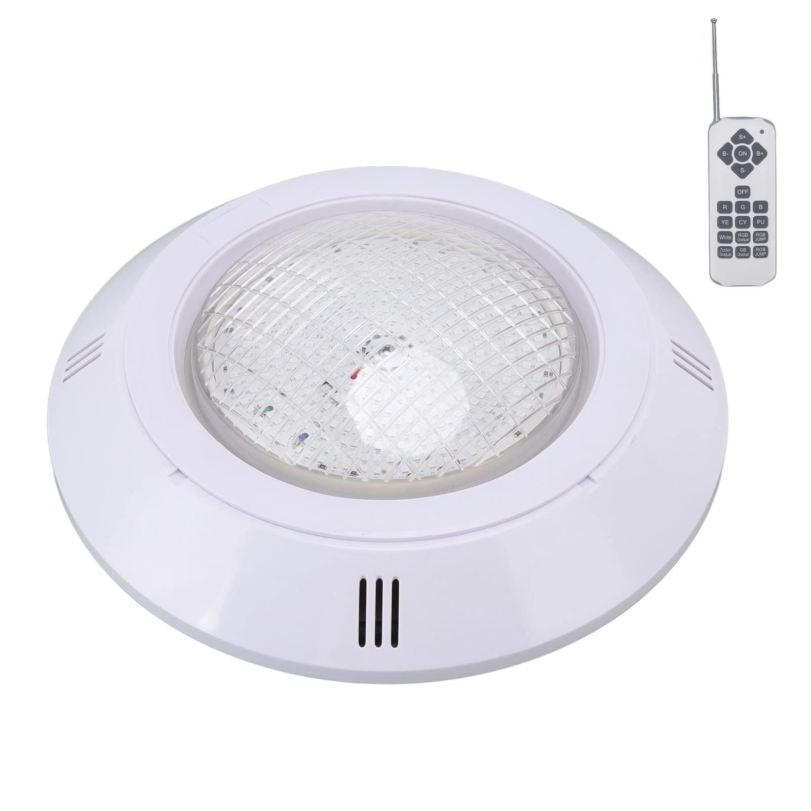 RGB-LED-Poolbeleuchtung, Unterwasserlicht, Tauchleuchte, IP68, Wasserdicht, 12 V, Niederspannungs-Fernbedienung, für Schwimmbad, Aquarium, Teich (35W)