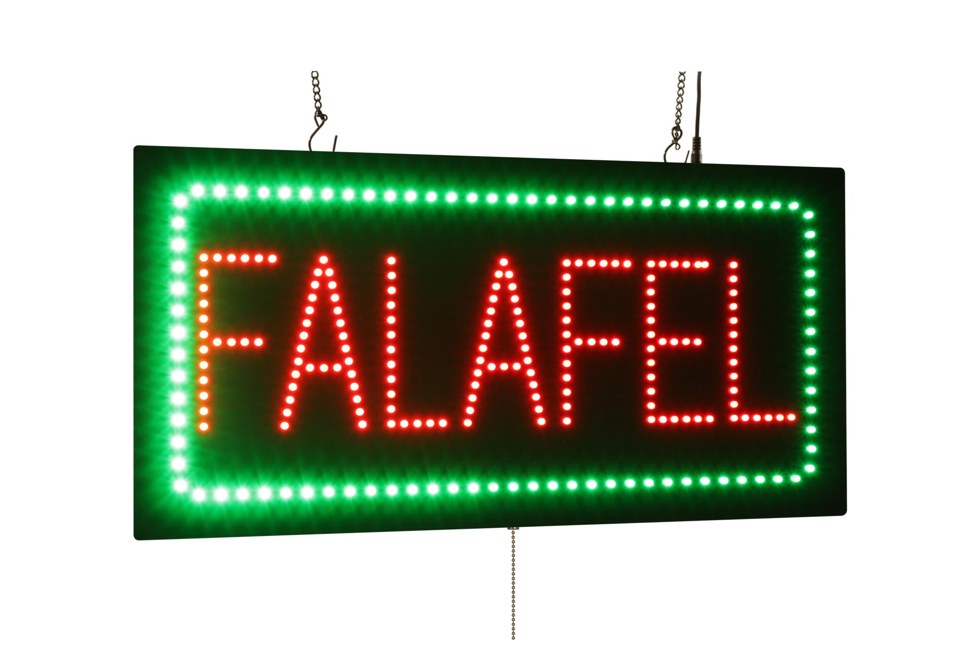 Falafel Sign, 24"x12", 60x30cm, TOPKING, LED, Neon, Florescent, Signage, Signboard, Display, Billboard, Screen, Grand Opening, Gift