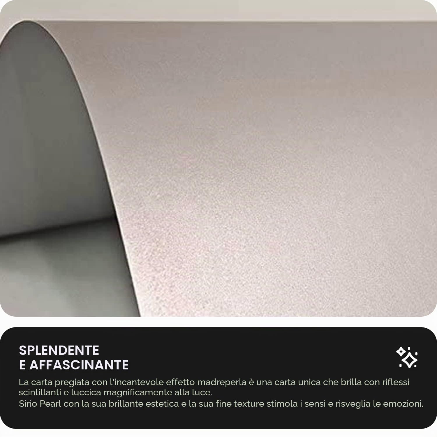 Netuno 100x cartoncino perlescente crema formato A4 210x 297 mm 300g Sirio Pearl Oyster Shell cartoncino spesso lucido colorato per Natale matrimonio battesimo prima comunione nozze