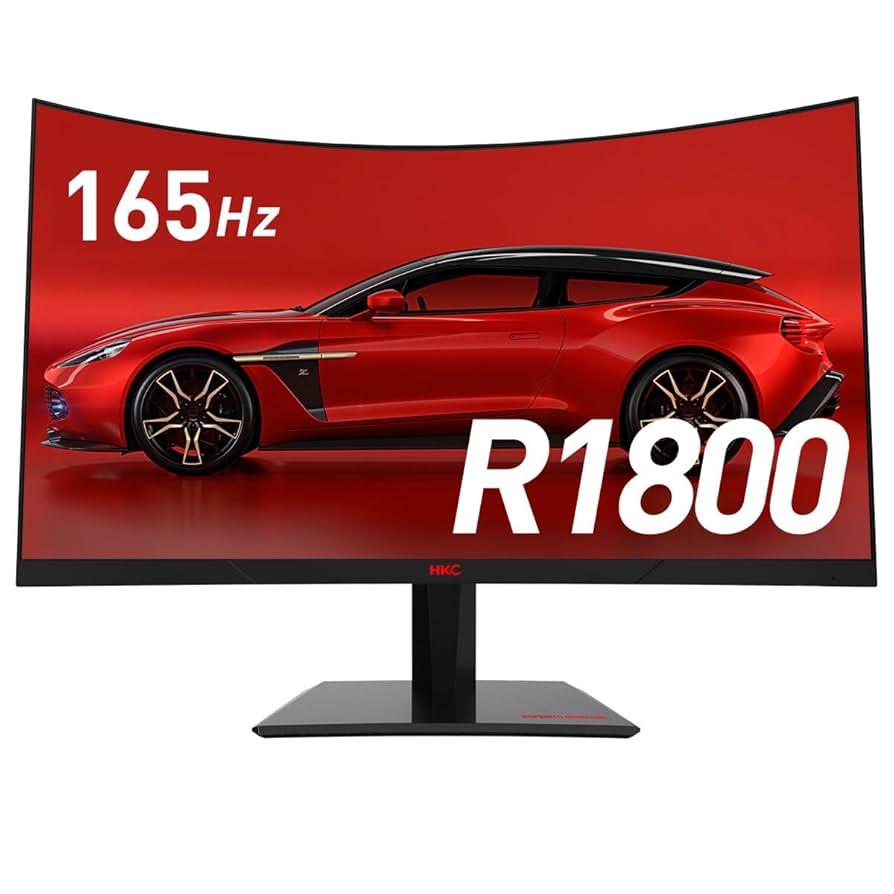 HKC 24 inch 165Hz/144Hz Curved Gaming Monitor, FHD 1080P