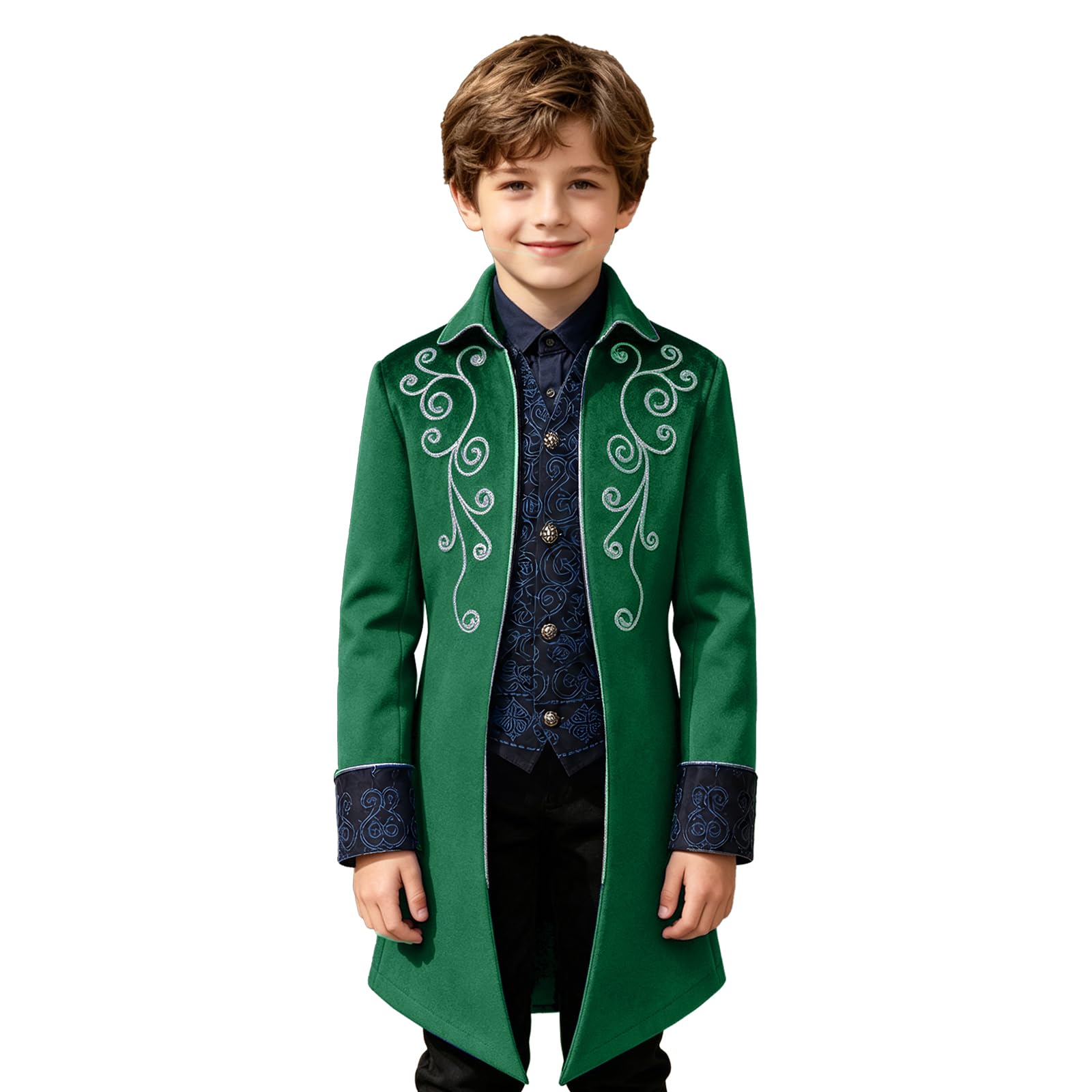 Kids Medieval Steampunk Jacket Boys Victorian Renaissance Tailcoat