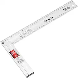 MTX Esquadro 14 Pol. (350 Mm) Em Alumínio Fundido – Perfil Precisão Com Marcações Duplas, Marca MTX, Ideal Para Marcenaria, Carpintaria, Construção E Controle De Ângulos