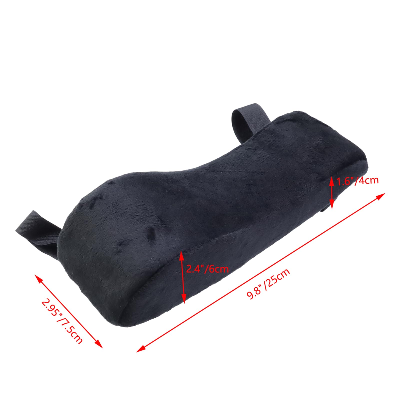 Pastlla 2Pcs Set Memory Foam Armrest Pads Ergonomic Armrest Cushions Elbow Pillow Pressure Relief Office Chair Arm Rest Cover Pillow Support Cushion for Computer, Gaming Recliners Desk Chairs