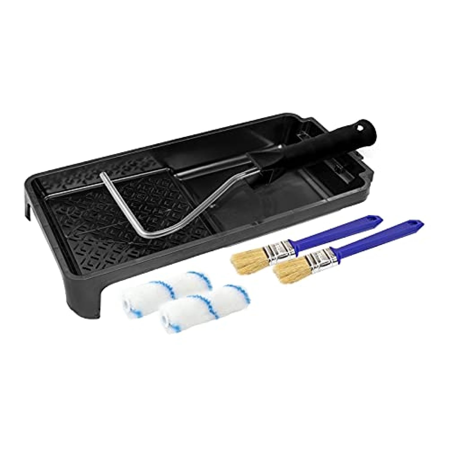 Set di vernici antivegetative 10cm | 2 rulli di nylon, 2 pennelli, 1 vassoio di vernice, 1 supporto per rullo di vernice | Vernici antivegetative, poliestere, resina epossidica o vernici più spesse