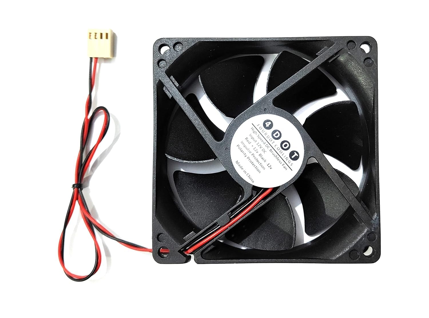 Fourdot 92mm 4Inch Cabinet Cooling Fan 12V DC With Motherboard Connector Model 9225 (B0D9Q1XTYN) Amazon Price History, Amazon Price Tracker