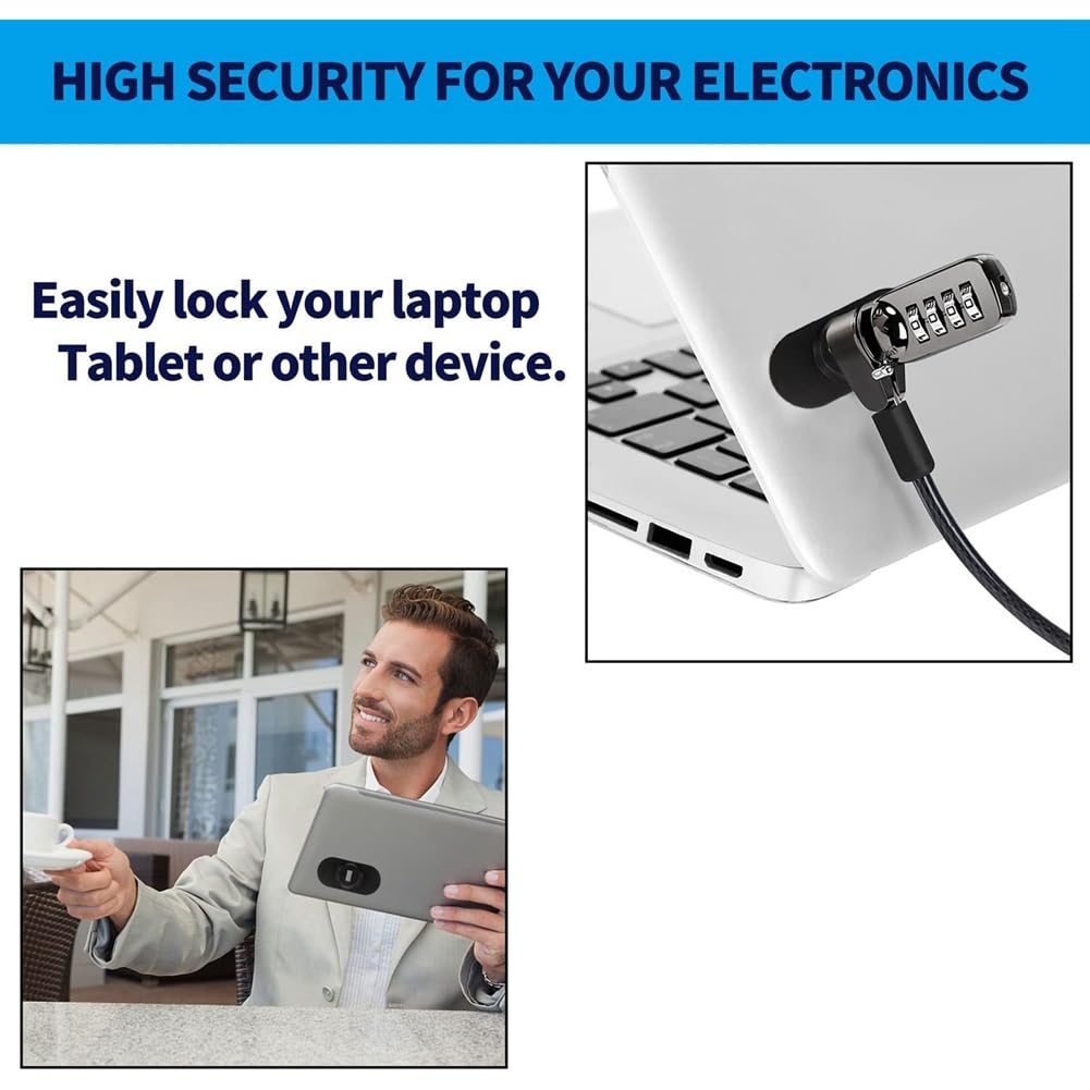 20 Piezas Orificio de Bloqueo para Computadora PortáTil Tabletas Orificio de Bloqueo Antirrobo para Computadora PortáTil para Tabletas Piezas de Base de Bloqueo de Seguridad
