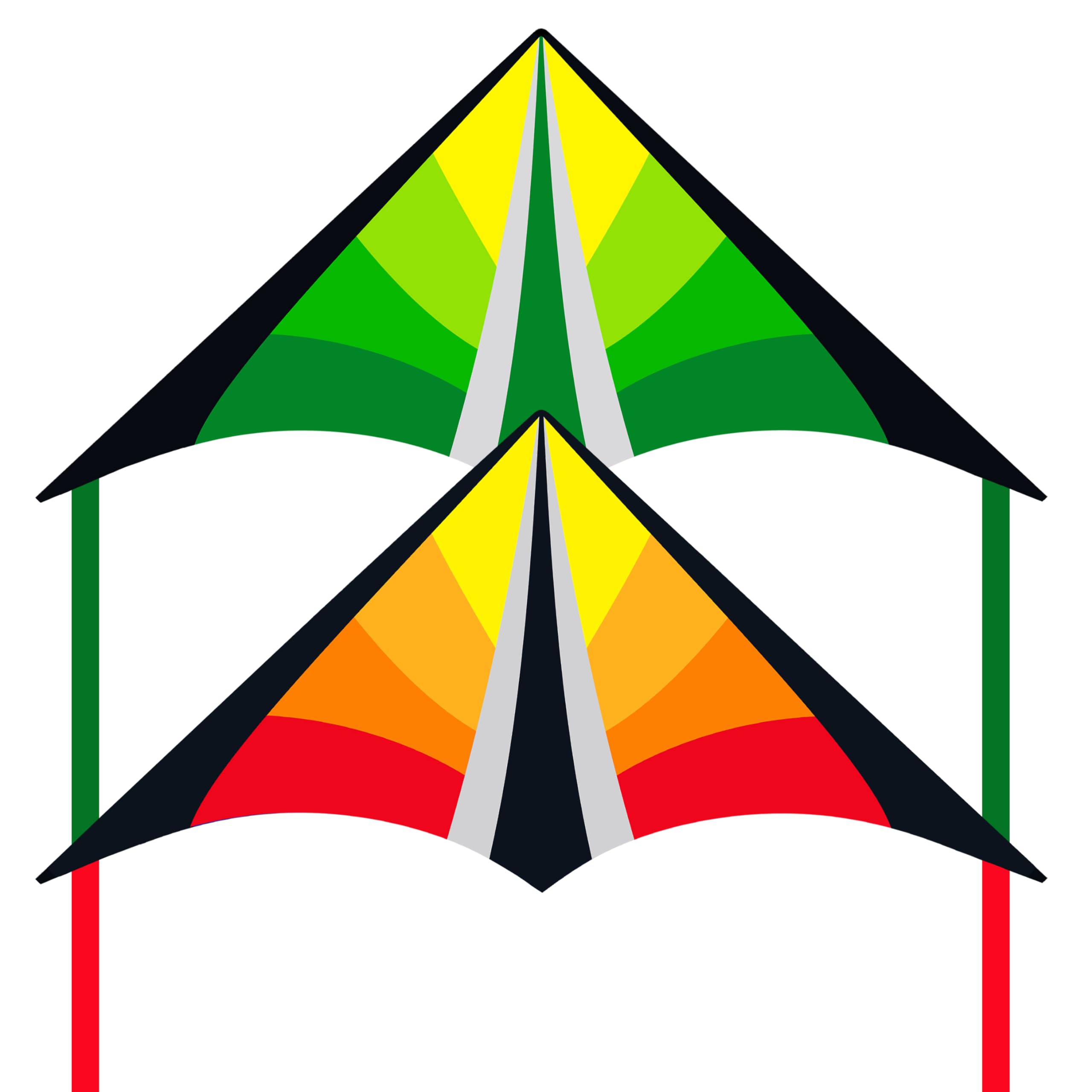 Lanrui Large Delta Kites for Kids & Adults, Easy to Fly Kite, Beginner Kite for Kids Ages 4-8,8-12(Green+Red)