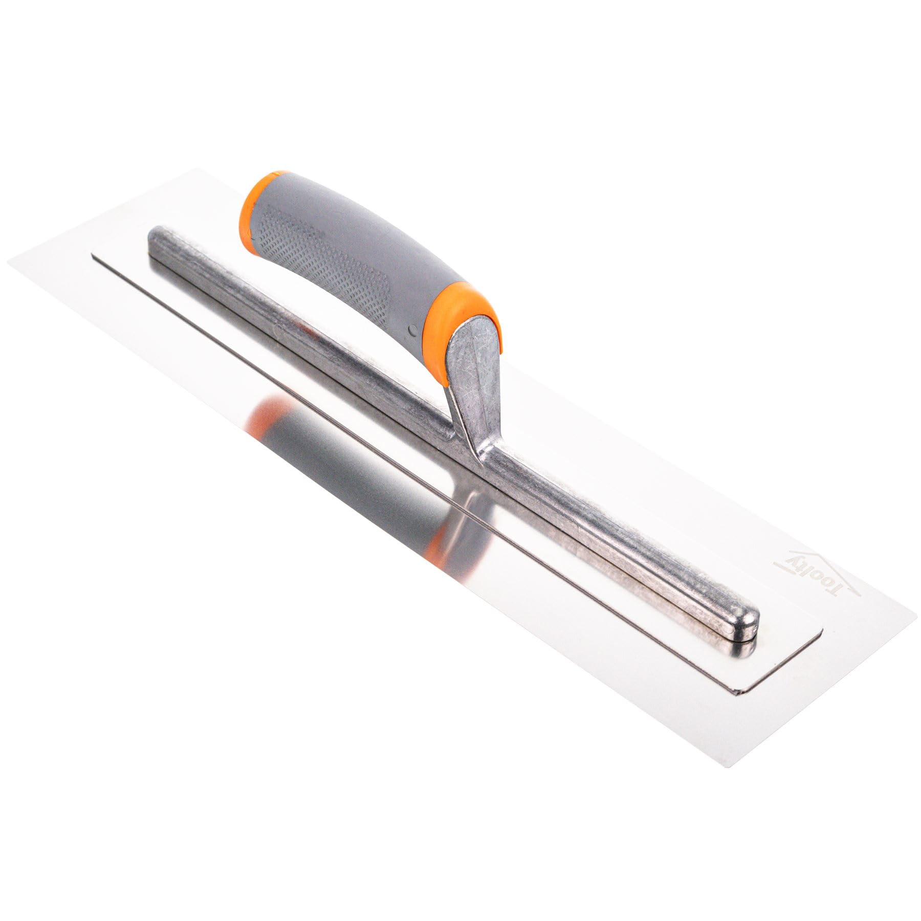 Paleta de acabado de yeso ultra flexible, herramienta manual de acabado de acero inoxidable, con mango de agarre suave, 40,6 cm