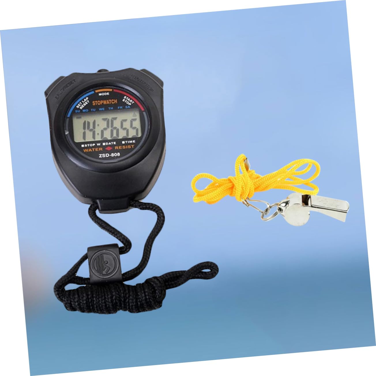 BESPORTBLE Major Sports Timer Two-way Stopwatch Women Body Vase Sports Stopwatch Lotus Lamp Crystal Fruit Bowl Two-way Timer Walking Stick Holder Lanyard Electronic Fitness