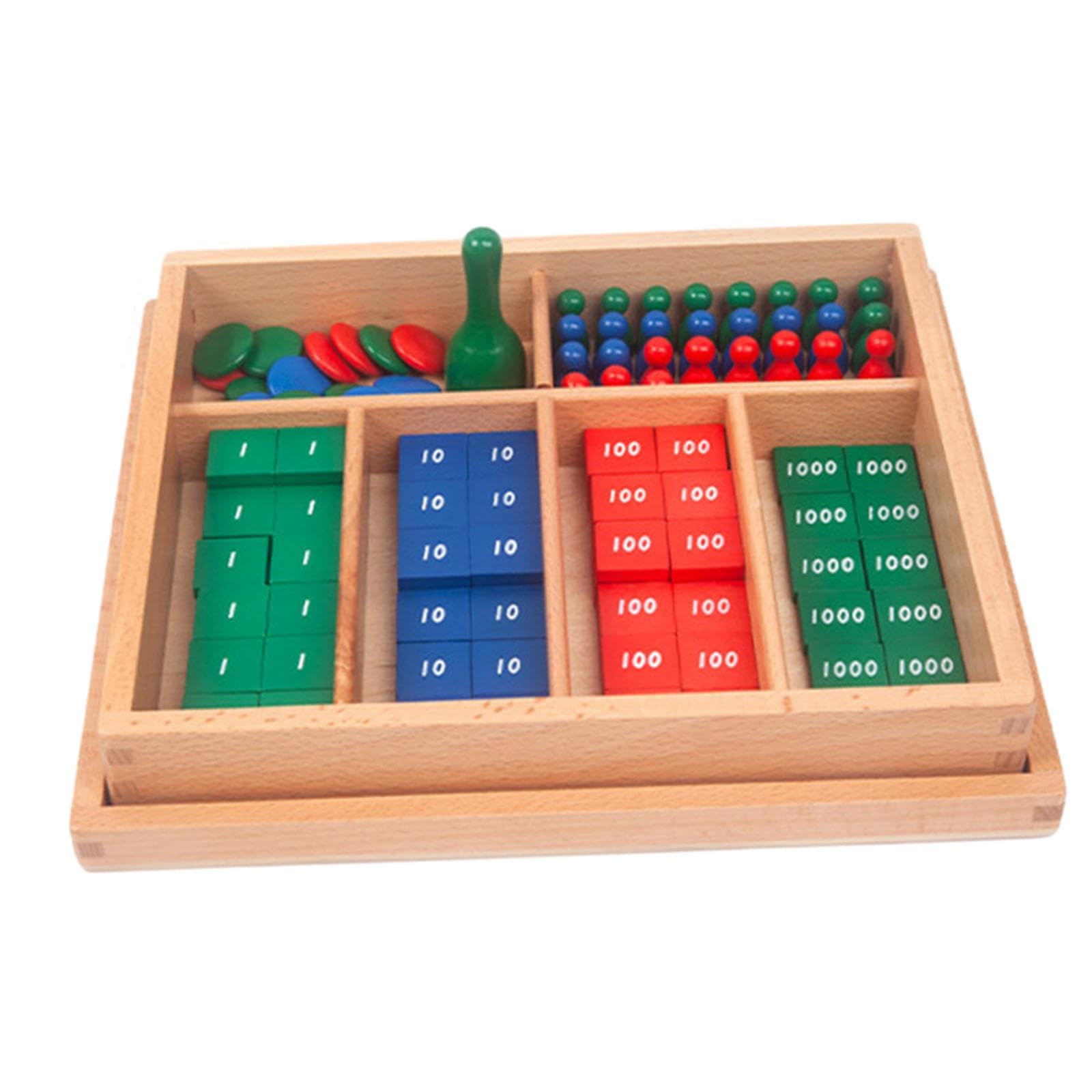 Juego de Sellos, Material Didáctico Matemático, Juguete Matemático Profesional, Herramienta de Aprendizaje Temprano para Niños Y Niñas de 3