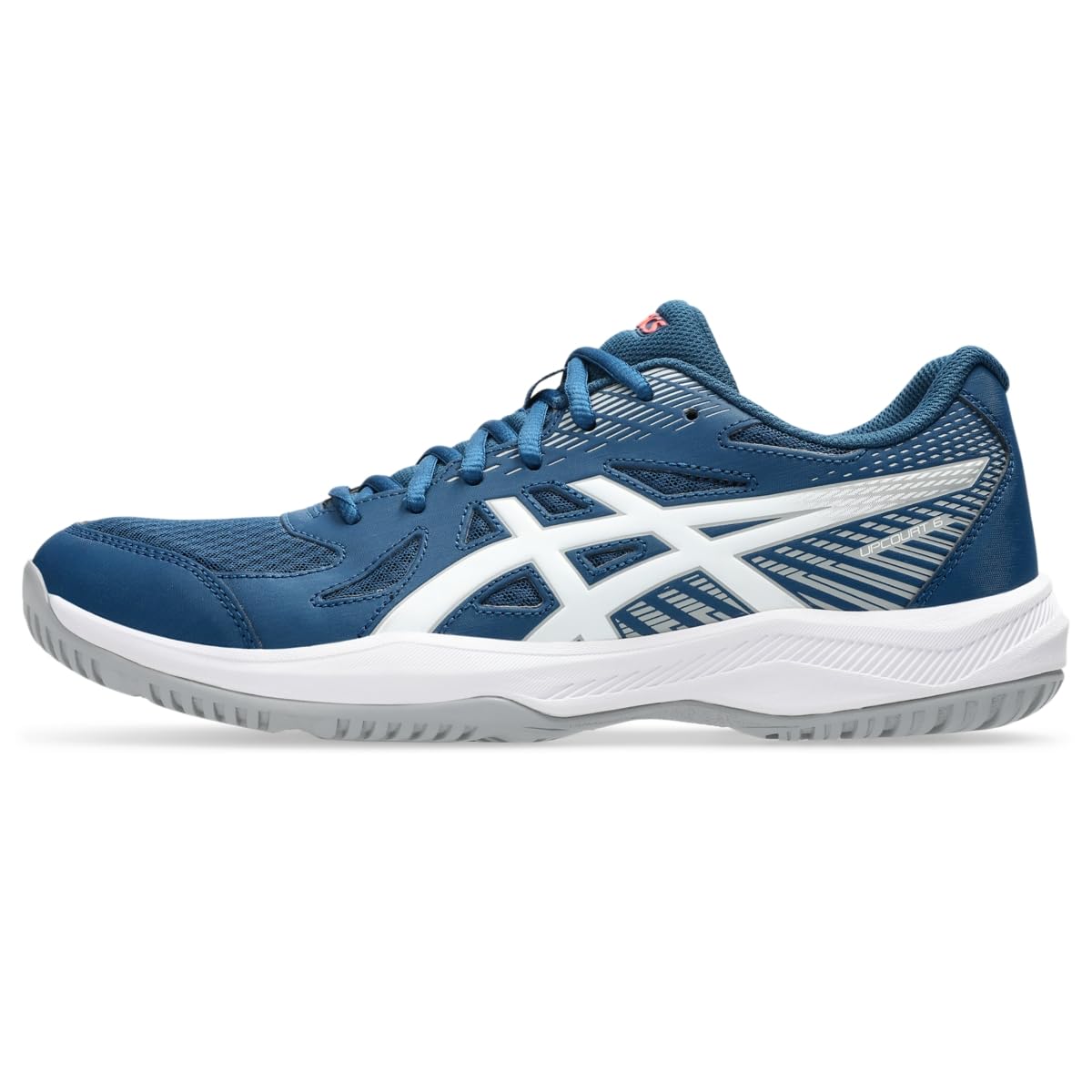 ASICS Men's Upcourt 6 Volleyball Shoes, Oyster Grey/Midnight Blue