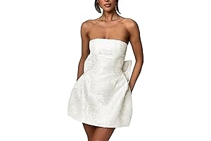 Sparkling Satin Strapless Homecoming Dress