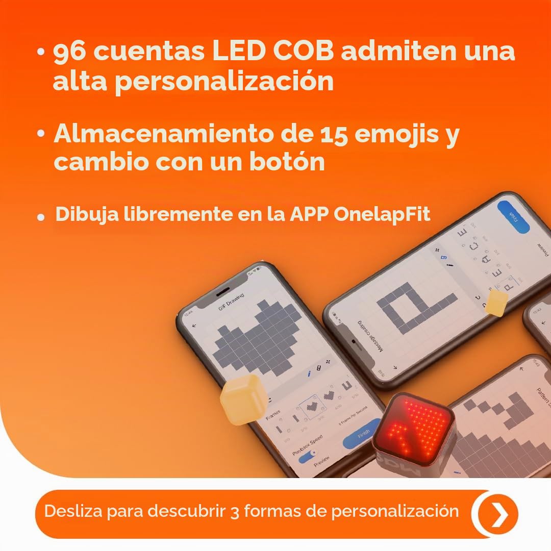 Magene L308 Luz Trasera de Bicicleta de expresión Inteligente Pantalla dinámica Emojis Personalizables Seguridad en Ciclismo 96 Luces LED COB Resistente al Agua (Cable de Carga no Incluido)