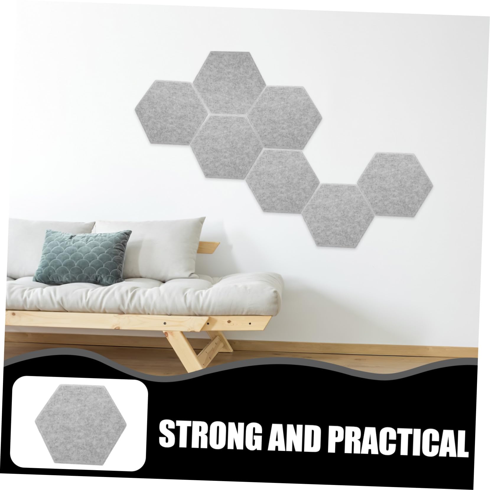 12 piezas Unidades de Paneles Acústicos de Fieltro Gris Plata Aislamiento Sonoro para Estudio Oficina y Hogar Material Insonorizante de Alta Densidad