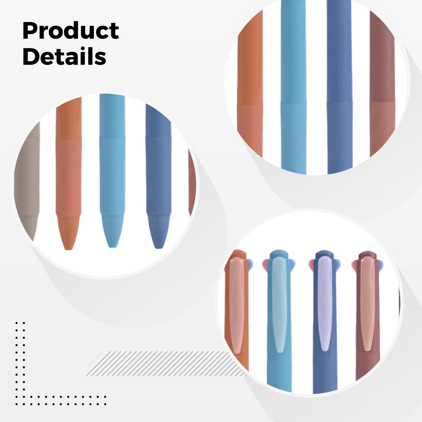 Lot de 12 stylos gel rétractables multicolores 4 en 1, pointe fine 0,5 mm, tons terre, encre à séchage rapide, écriture fluide pour prises de notes, journal, école, bureau, 5,75 x 0,59 in