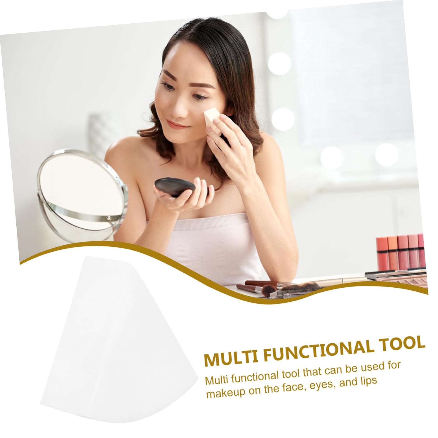 FOMIYES 12pcs Triangle Makeup Puff Soft Design for Cream Foundation Loose Powder Skin-friendly Material for Easy to Clean Replace Makeup Tool