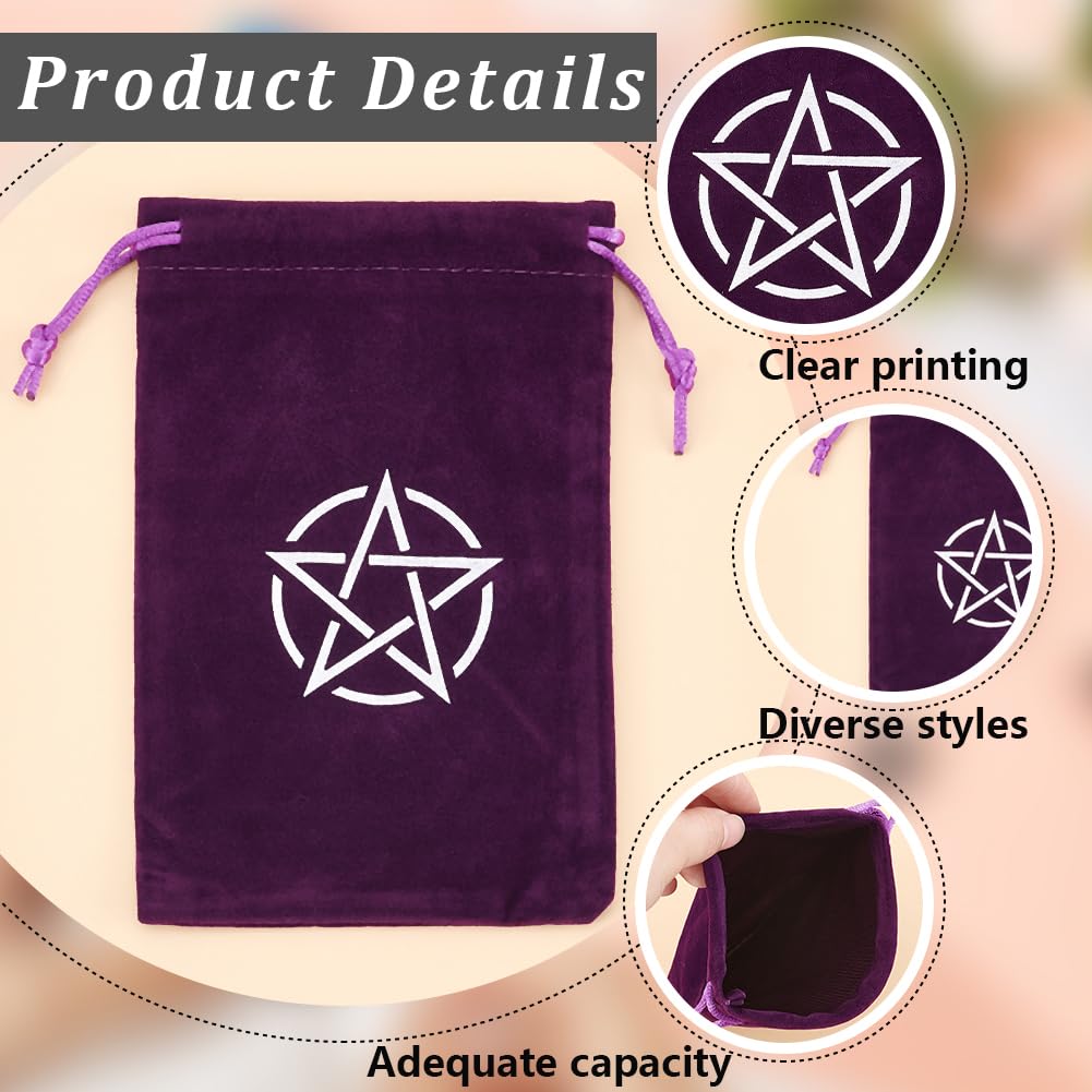 YOSOO sac de cartes à jouer Sac de tarot en velours avec cordon de serrage Sac de rangement pour
