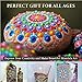 Mandala Rock Painting Kit - Mandala Dotting Tools Kit - Large Wooden Rocks for Painting, Mandala Stencils, Acrylic Paints, Dotting Tools for Painting Rocks - Mandala Dot Art Kit for Adults & Kids