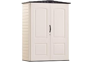 Rubbermaid Vertical Resin Storage Shed For Outdoor With Floor