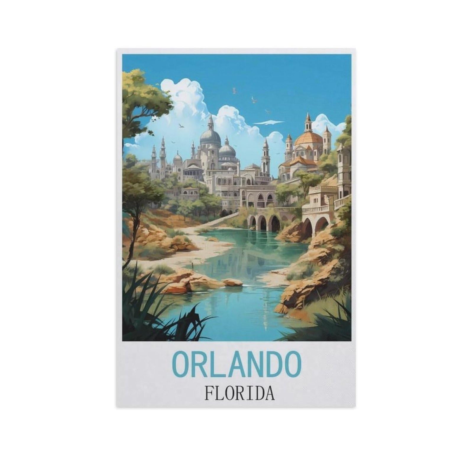 Jigsaw Puzzles 1000 Pieces，Orlando Florida，Wood Children Games Educational Toys（75x50cm）-AM65