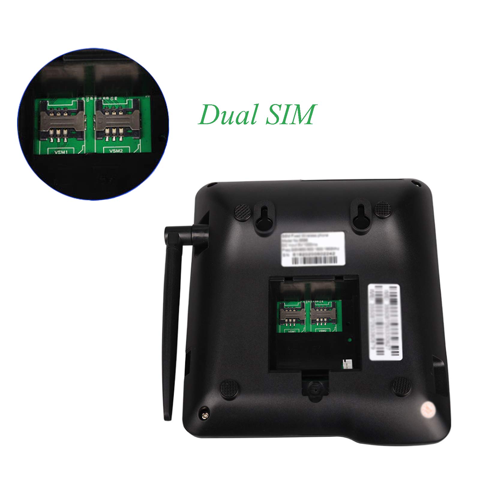 Teléfono de sobremesa clásico de botones grandes, Teléfono fijo con tarjeta SIM inalámbrica GSM, teléfono de escritorio clásico GSM cuatribanda con pantalla de identificación de llamadas, for negocios