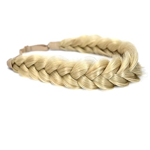 Miniatura 9 de Diadema trenzada de 2 hebras, clásica, gruesa, trenzada, ancha, elástica, elástica, de calidad, sintética, trenzada, para mujeres y niñas, estilo
