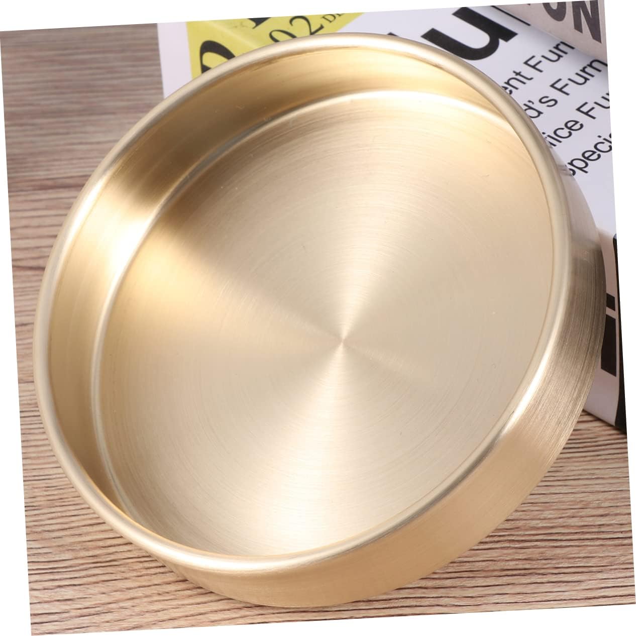 SECFOU 3pcs Nordic Style Copper Tray for Jewelry Storage and Desktop Organization Decorative Sundries Holder for Nuts and Food Serving for and Home Decor