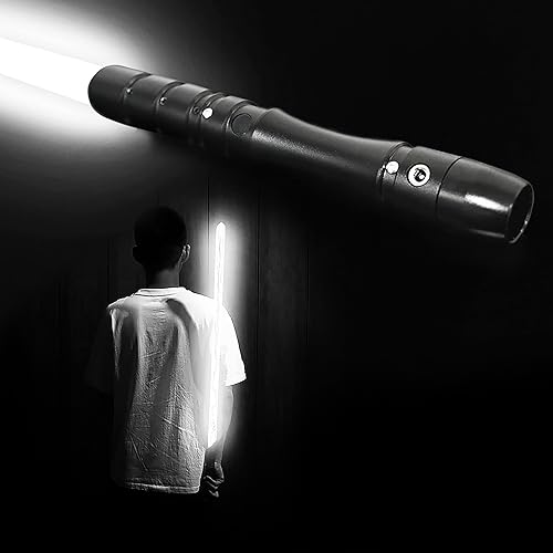 Sable de luz profesional, Jedi Sith Force FX LED de duelo pesado, sable de luz recargable para adultos y niños, empuñadura de metal, sonido fuerte,