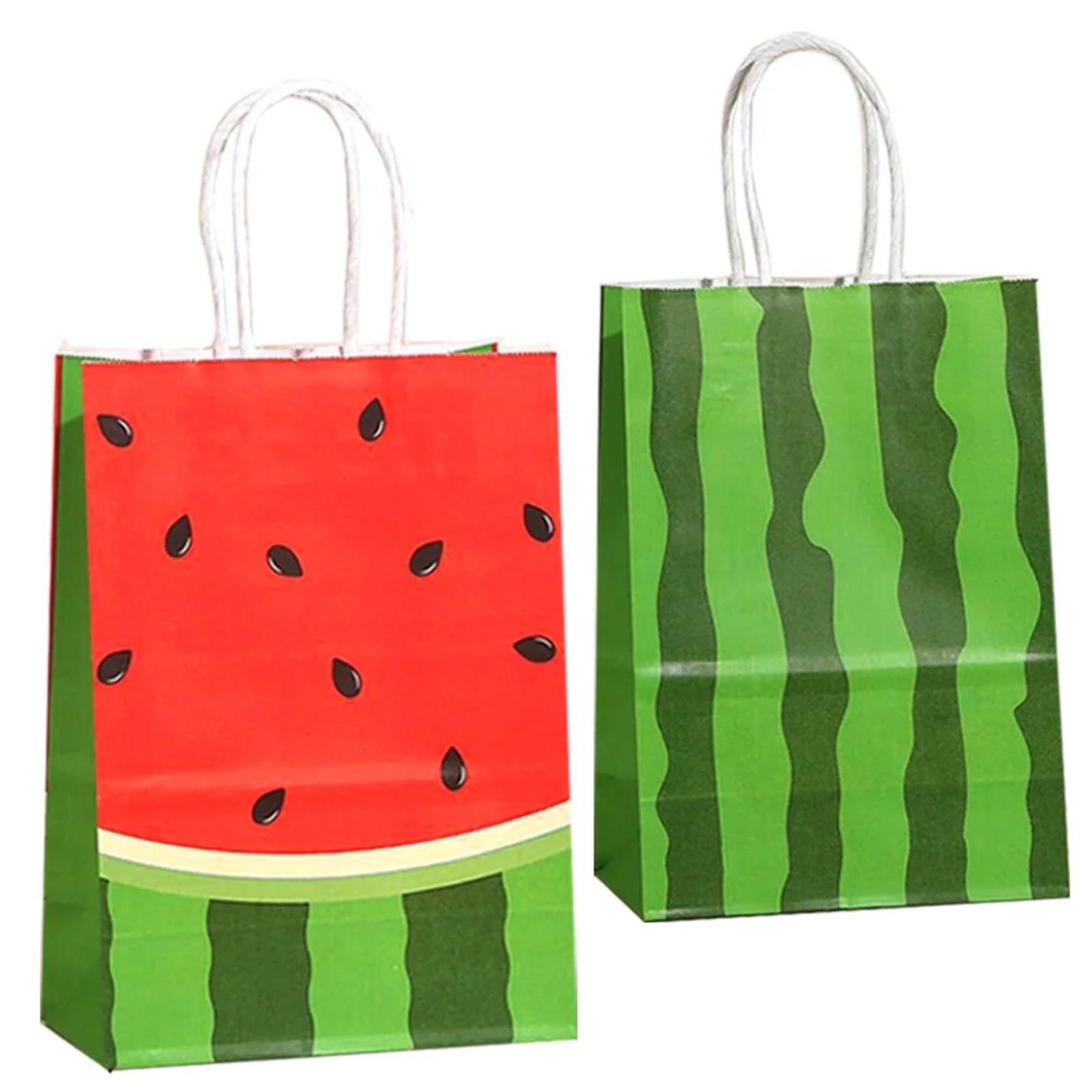 20 Stück süße Wassermelonen-Geschenktüten aus Kraftpapier für Partys