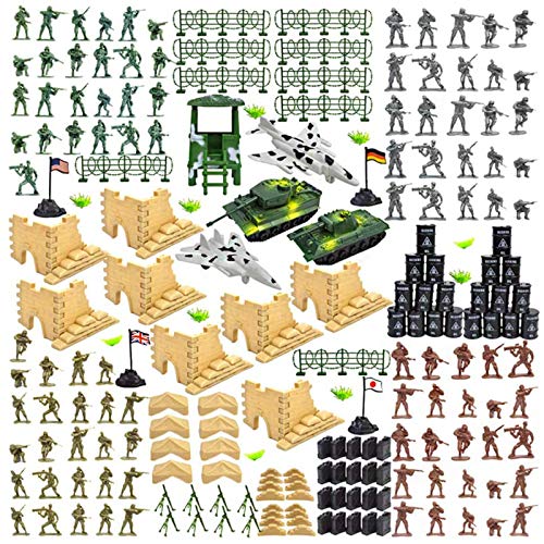3 otters Military Figures and Accessories, 250 PCS Army Men Action Figures Soldier Playset Army Soldiers