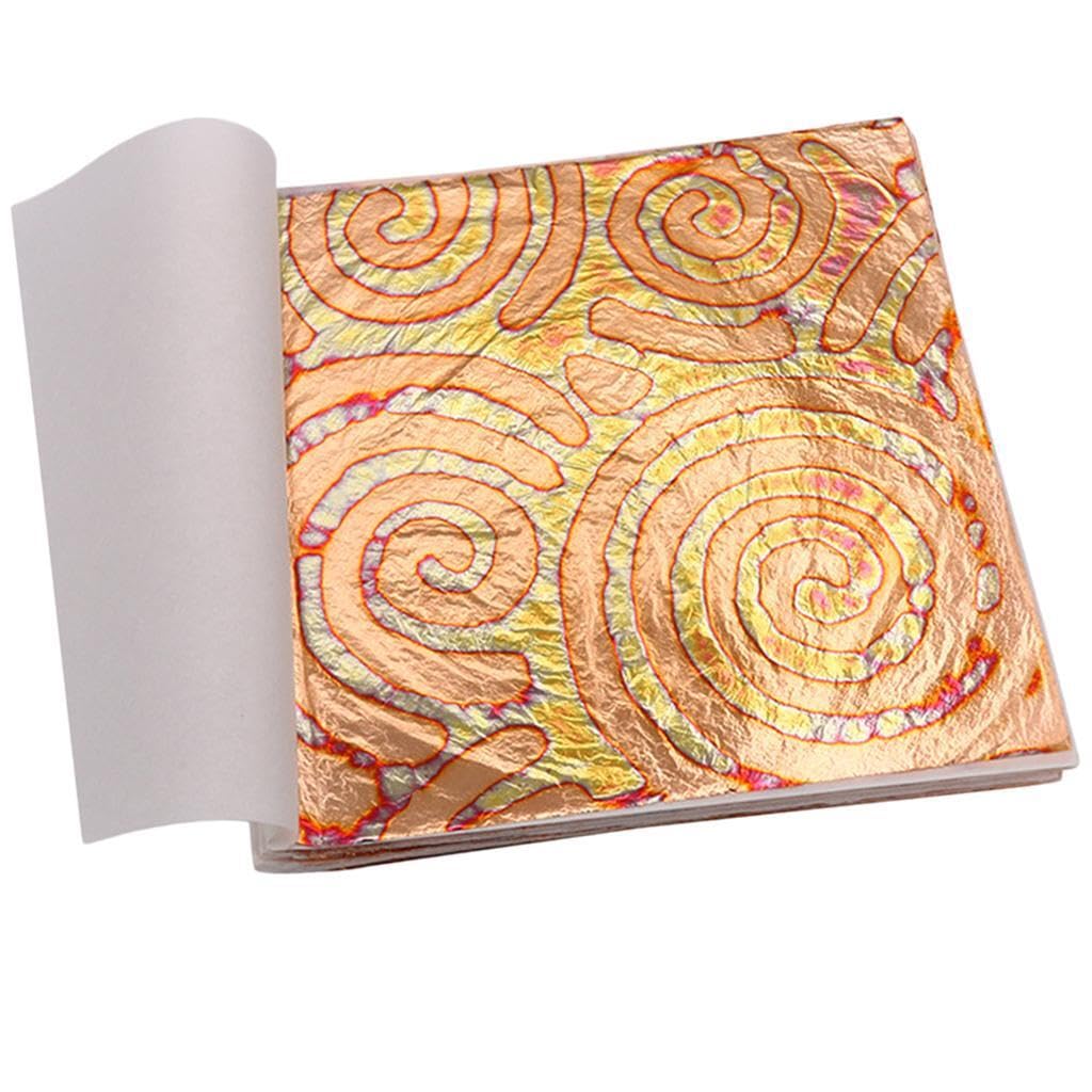 3 exquisite 50 Blatt buntes Blattgold zum Vergolden und Basteln 5 Dekorationen Geburtstag Stil D