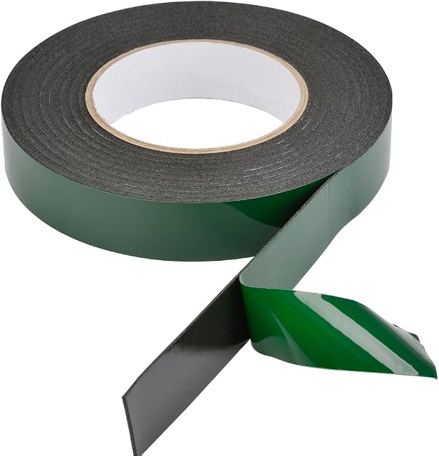 TIMESETL 10m(25mm) Foam Tape Double Sided Waterproof Mounting Tape Adhesive Sponge Tape for Automotive Grade Car Trims Number Plate Fixing