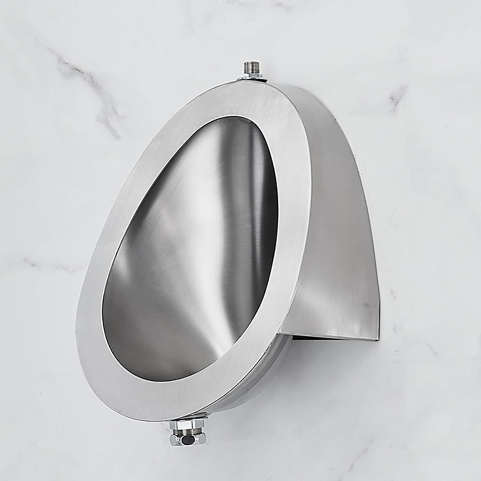 Orinal manual de acero inoxidable con válvula de descarga para baños públicos y uso comercial