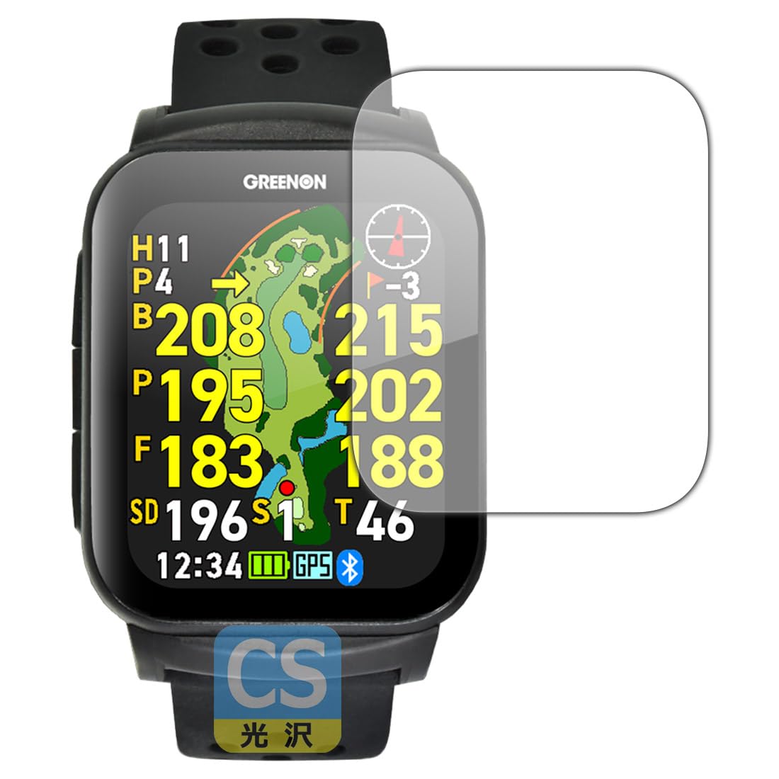 超美品　ＧＲＥＥＮＯＮ　ＧＳ５０１　 保護フィルム付、収納ポーチ付、標準添付品付 Amazon | PDA工房 THE GOLF WATCH GS501 対応 Crystal Shield 保護