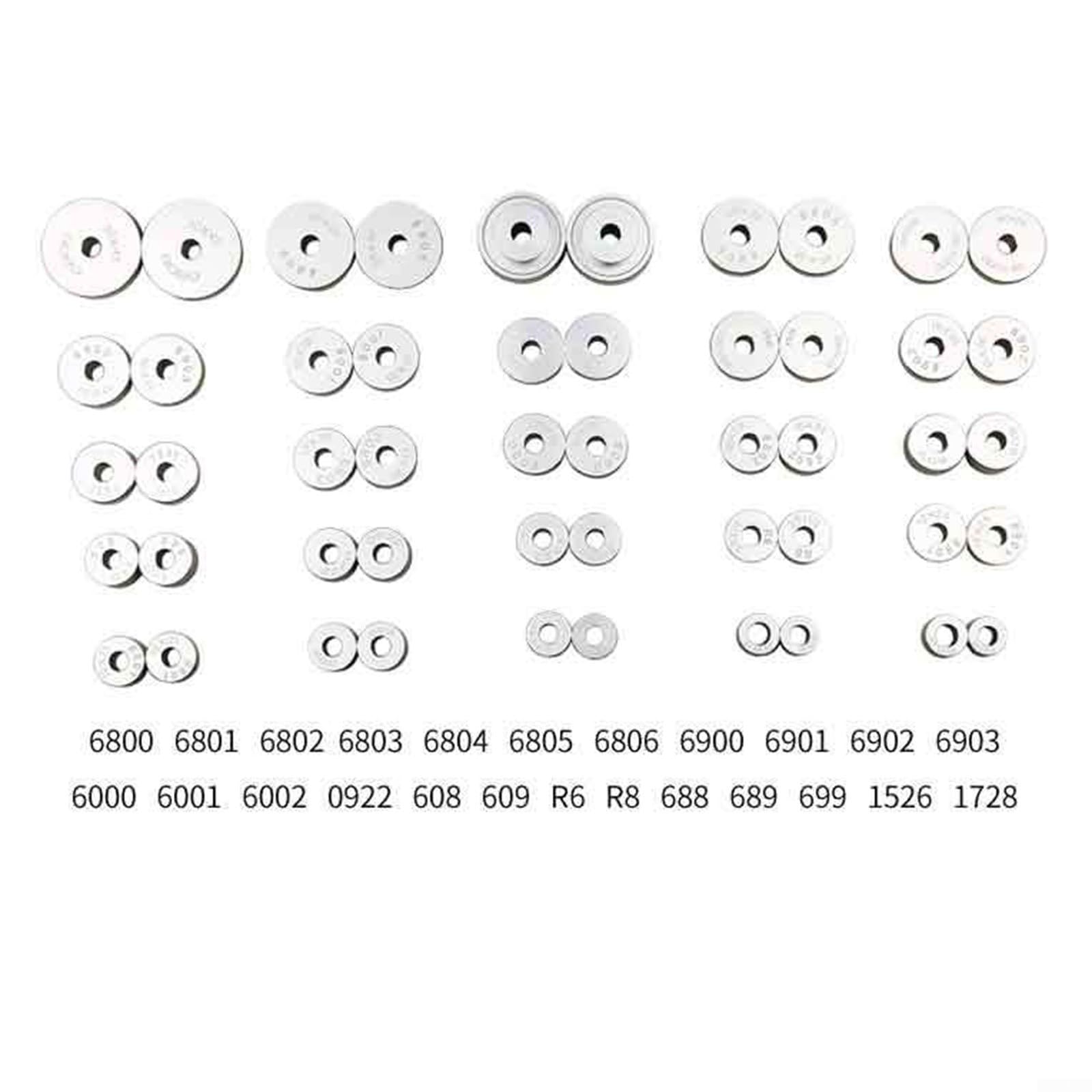 Set di cuscinetti in acciaio per ruote di bici da strada, kit di attrezzi per mozzo con misure 6800 6001 608 per riparazione ciclismo