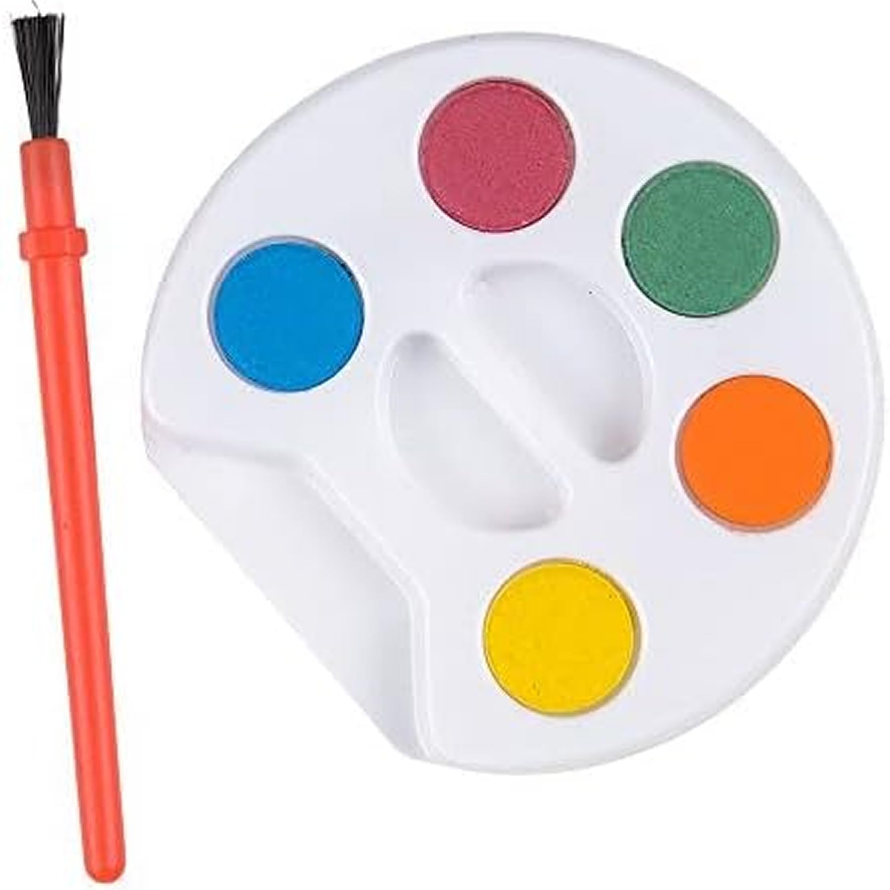 Bedwina Set di colori ad acquerello Mini per bambini - (confezione da 24) - 5 colori ad acquerello, tavolozza e pennello, per feste artistiche e forniture per feste di pittura
