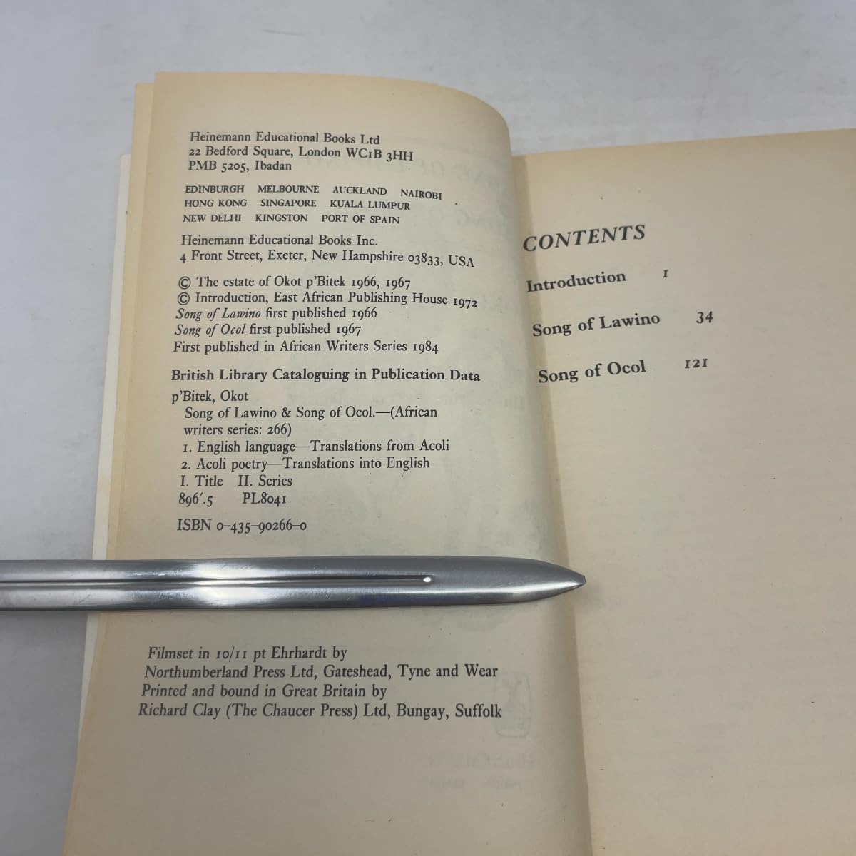 Song of Lawino and Song of Ocol