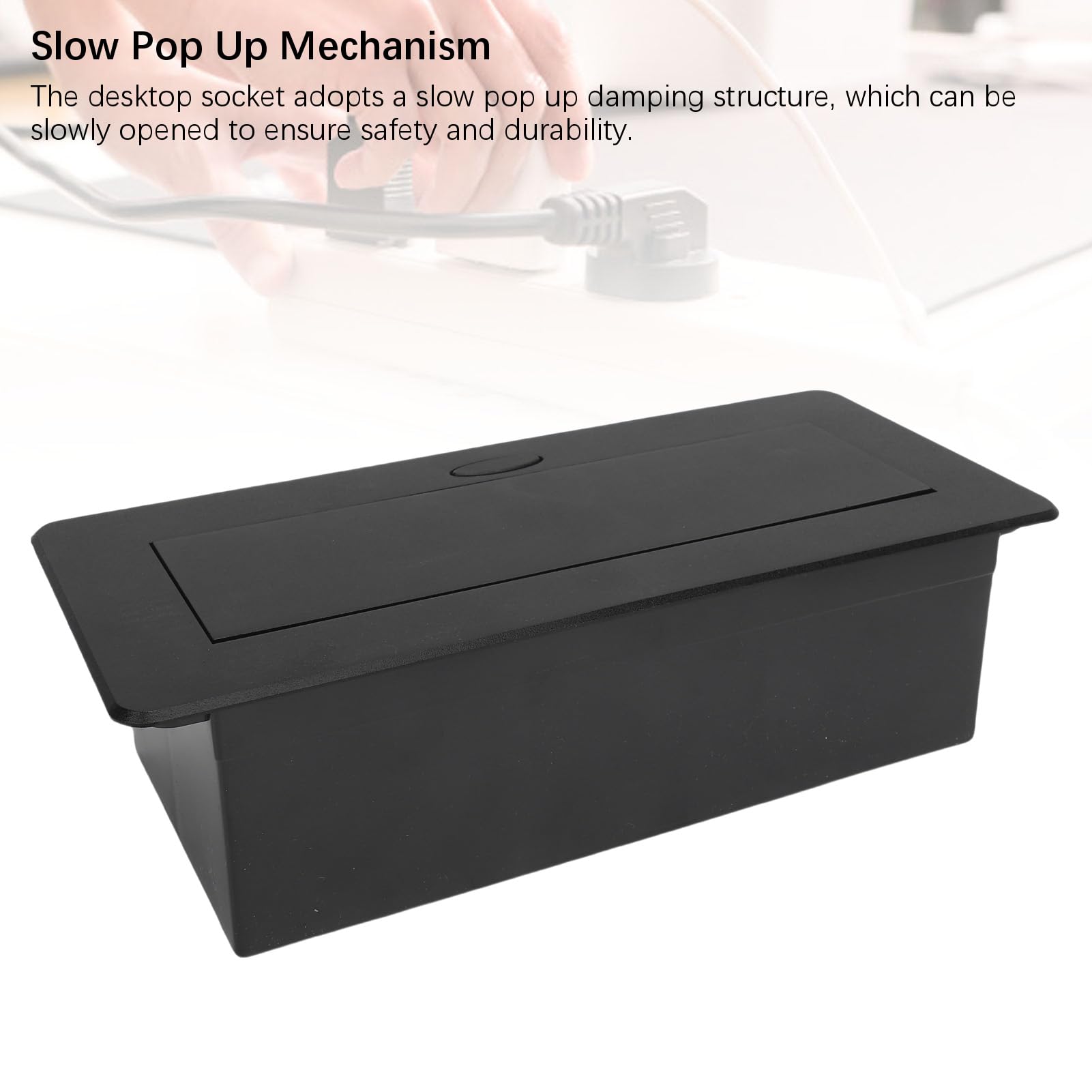 Fafeicy Pop Up Power Strip z 2 Gniazdami AC i Portami USB C 4000W Gniazdo Stacjonarne o Dużej Mocy do Użytku w Biurowej Sali Konferencyjnej