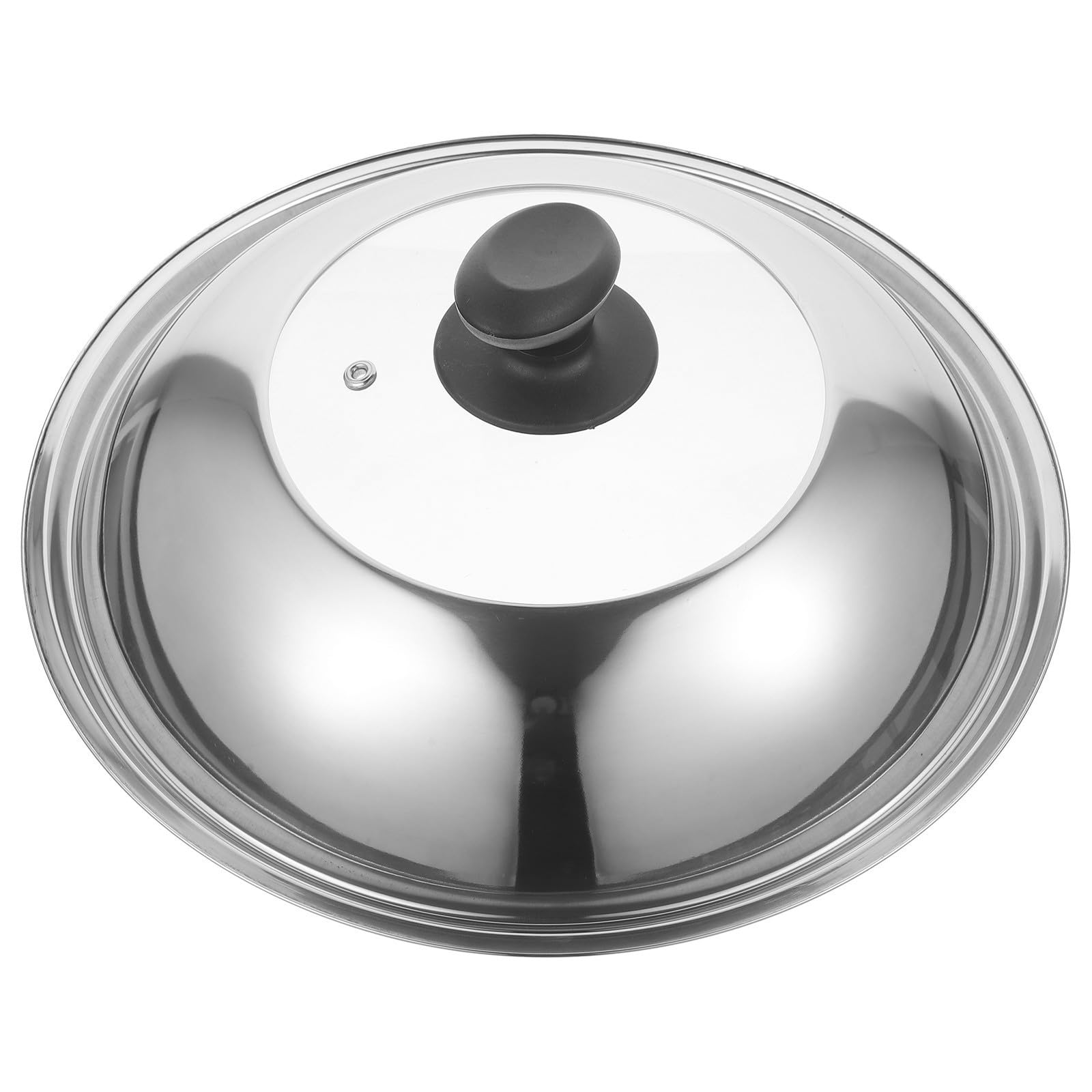 Tapa para cacerola de acero inoxidable y vidrio transparente para cubierta de olla versátil
