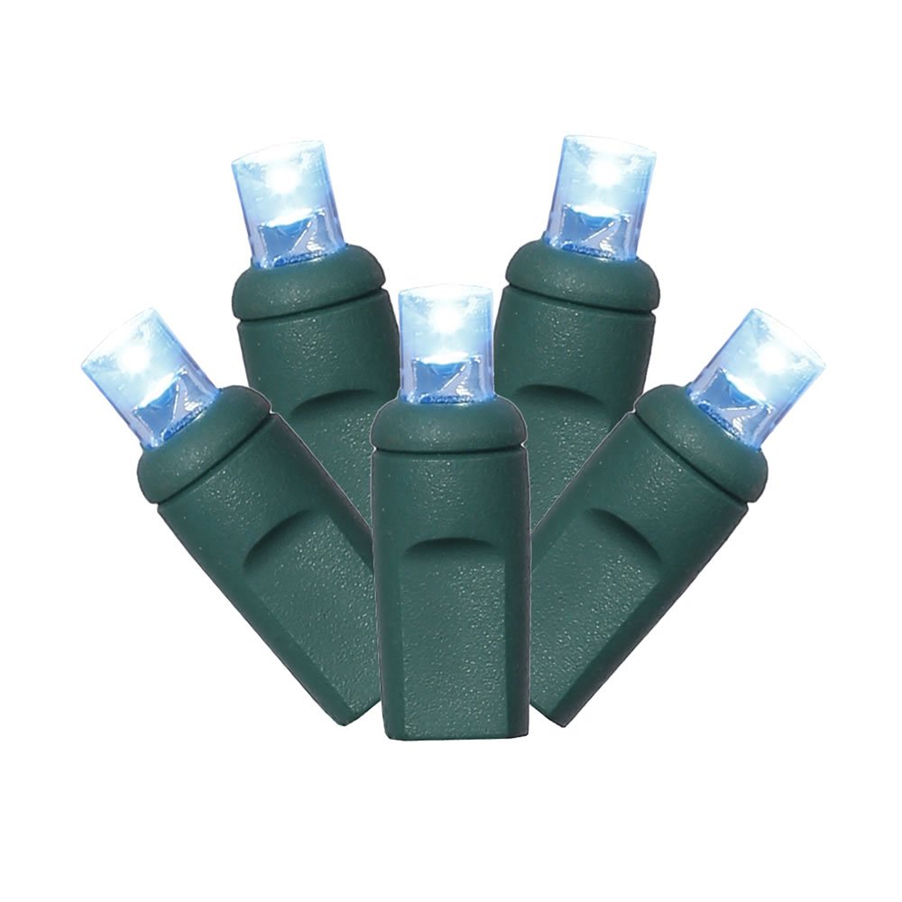 Vickerman Light Set Features 100 Led Lights on Green Wire with 6