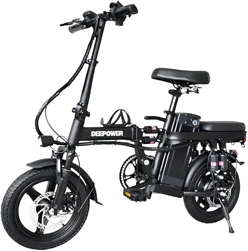 DEEPOWER Bicicleta Eléctrica Plegable, Bicicleta Eléctrica, Batería 48V 10/13/17.5/30Ah Extraíble,