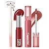 3 Pack Lip Combo Set - Matte Lip Liner Pencil + Hydrating Tinted Lip Balm + Plumping Lip Gloss, Non-Sticky, Long-Lasting, 3-in-1 Lip Makeup Kit for Plump, Hydrated & Glossy Lips (Sweet Fig Set)