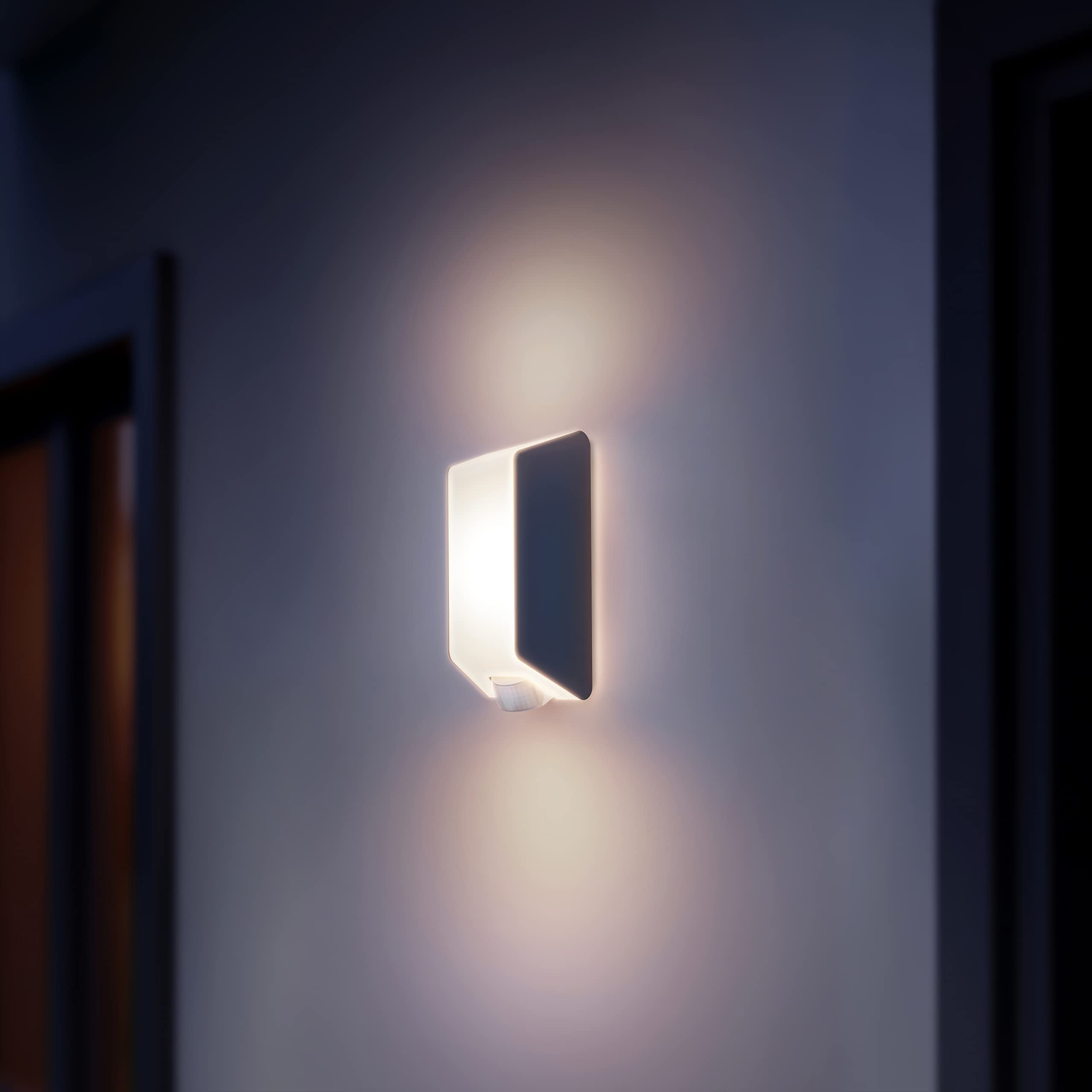 Steinel Außenleuchte L 30 S Anthrazit, 180° Bewegungsmelder, 10 m Reichweite, E27 Fassung, Design-Wandlampe außen schlagfest