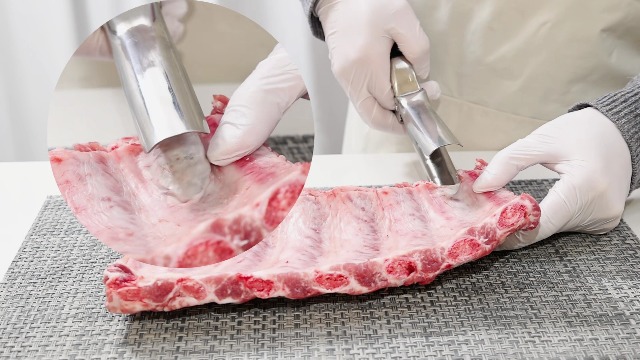 Herramienta para quitar membrana de costillas de acero inoxidable miniatura 7