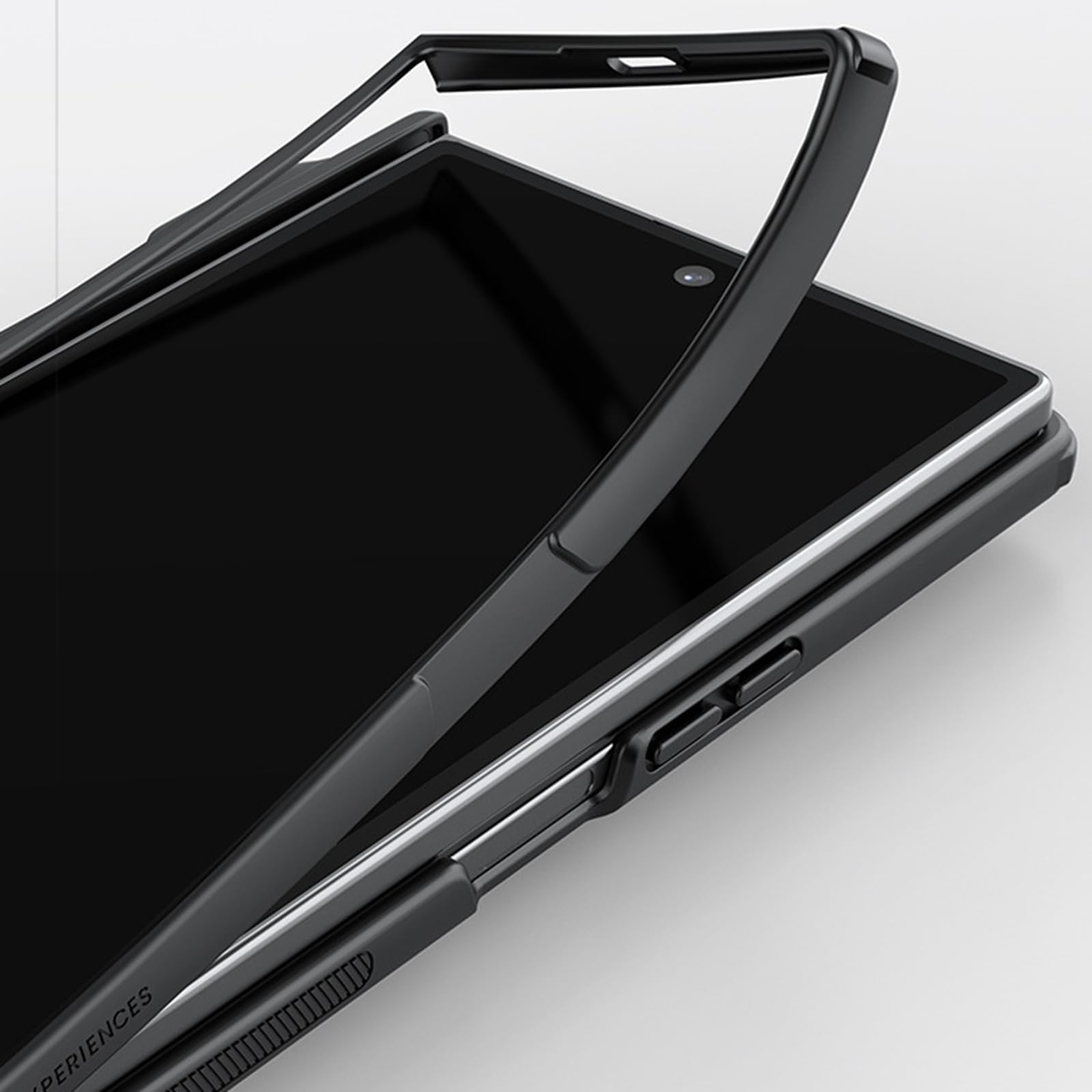 Hülle Für Samsung Galaxy Z Fold 7, Vollständig Kameraschutz Handyhülle Mit Scharnier Schutzhülle rutschfeste,Schwarz,Fold 7