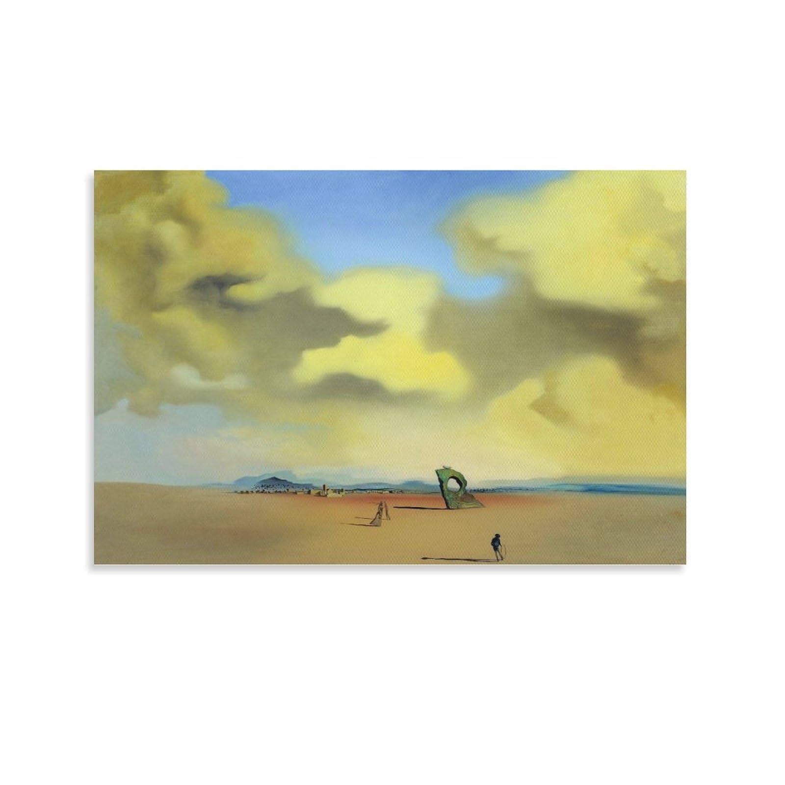 Salvador Dali Wall Art Prints 《The Ghost of The Night on The Beach》 Art Poster Wall Art Picture Painting Poster Canvas Print Posters Artworks Room Decor 20x30inch(50x75cm)